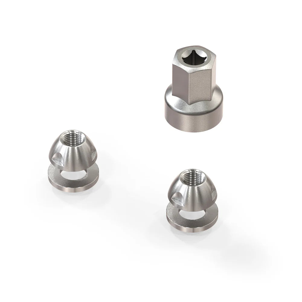 Seatylock X-LOCK Axle Nuts — 3/8″-26 TPI Security Wheel Nuts (Pair)