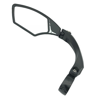 Hafny HF-M900LS-FR01 Clamp-On Bike Mirror (Left) — HD Silver Glass