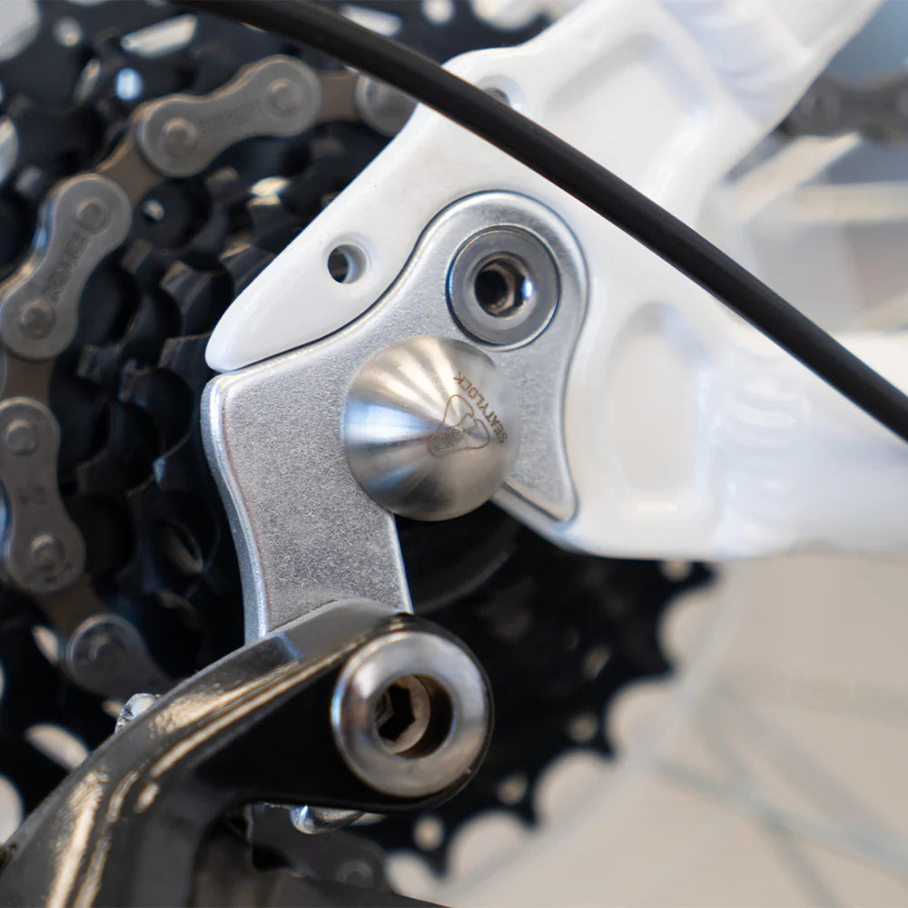 Seatylock X-LOCK Axle Bolts — Anti-Theft Wheel Skewer Set (Front + Rear)