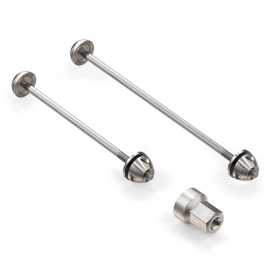 Seatylock X-LOCK Axle Bolts — Anti-Theft Wheel Skewer Set (Front + Rear)