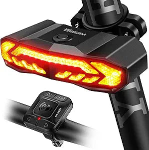 5-in-1 Smart Bike Tail Light — Turn Signals + Brake Light + 110 dB Alarm/Horn (Remote, USB-C)
