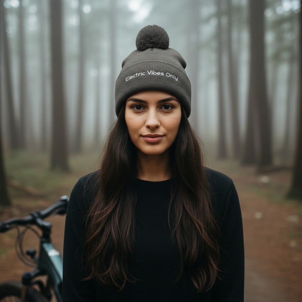 Pom-Pom Beanies Built For E-Bike Riders | Electric Vibes Only
