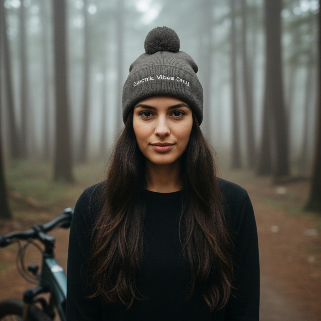 Pom-Pom Beanies Built For E-Bike Riders | Electric Vibes Only