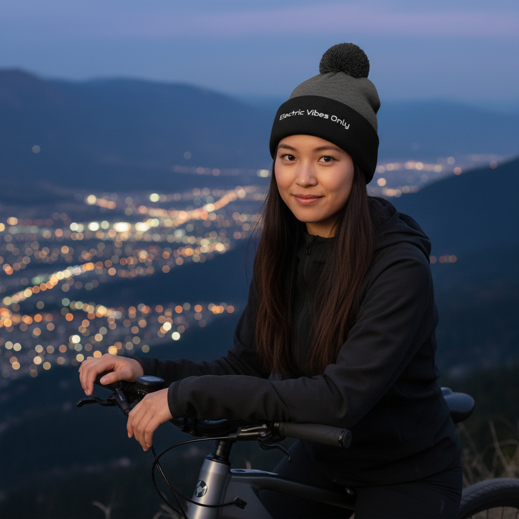 Pom-Pom Beanies Built For E-Bike Riders | Electric Vibes Only