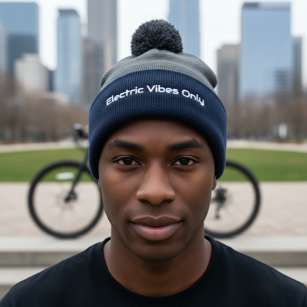 Pom-Pom Beanies Built For E-Bike Riders | Electric Vibes Only