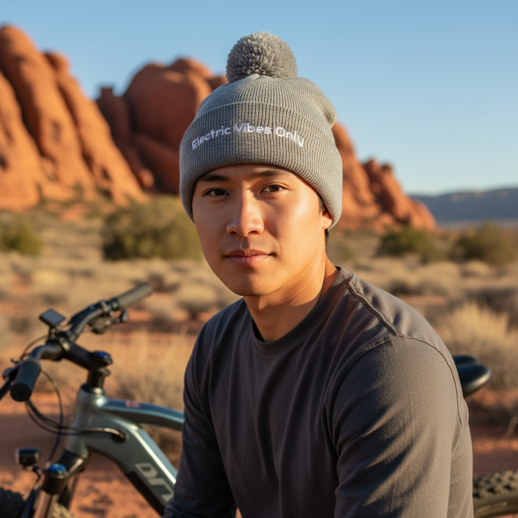 Pom-Pom Beanies Built For E-Bike Riders | Electric Vibes Only