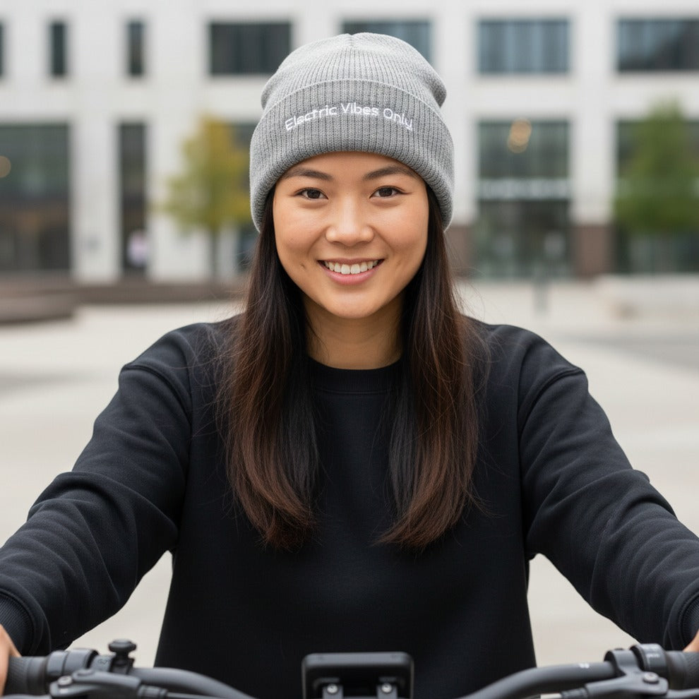 Classic Cuffed Beanies Built For E-Bike Riders | Electric Vibes Only