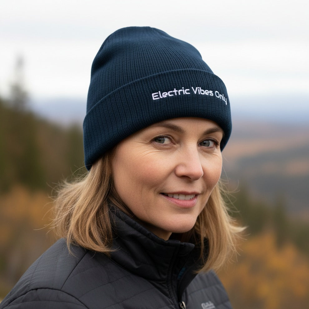 Classic Cuffed Beanies Built For E-Bike Riders | Electric Vibes Only