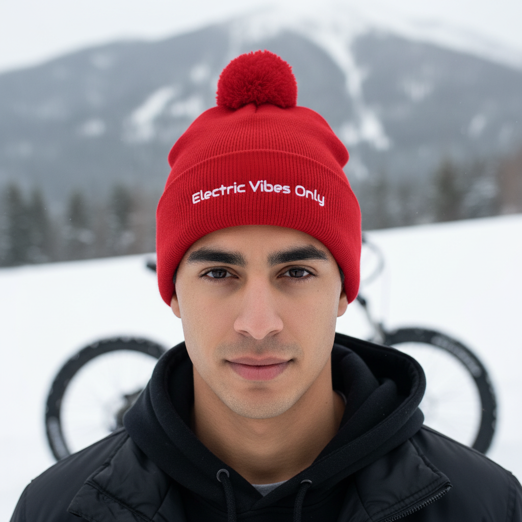 Pom-Pom Beanies Built For E-Bike Riders | Electric Vibes Only