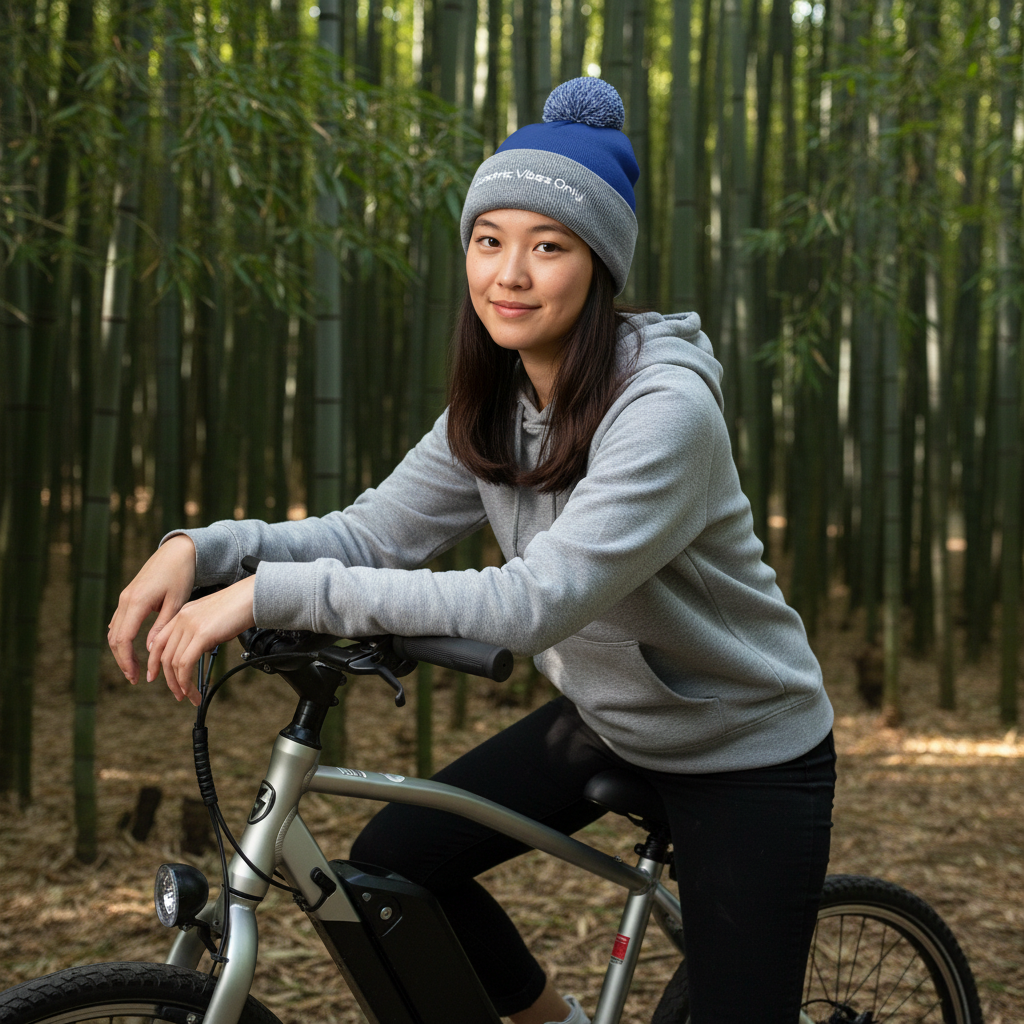 Pom-Pom Beanies Built For E-Bike Riders | Electric Vibes Only