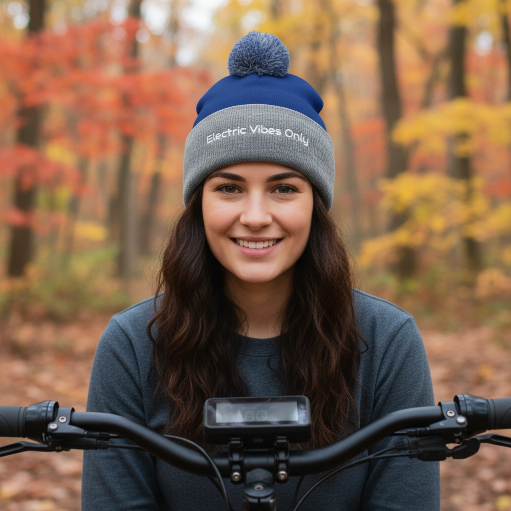 Pom-Pom Beanies Built For E-Bike Riders | Electric Vibes Only