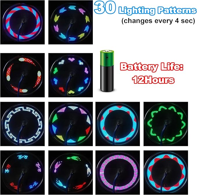 Rainbow Original LED Spoke Lights — 2-Pack + 1 Free Spare (3 total)