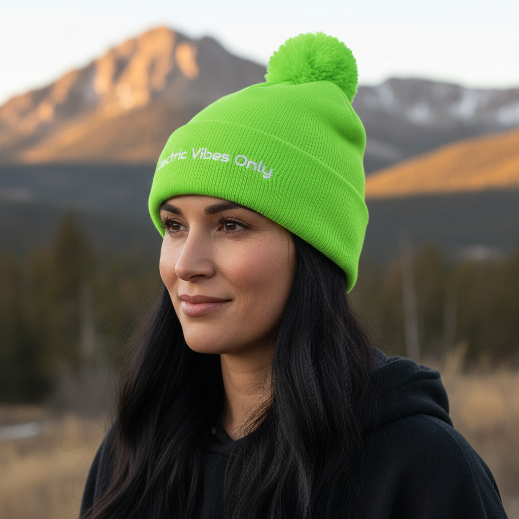 Pom-Pom Beanies Built For E-Bike Riders | Electric Vibes Only