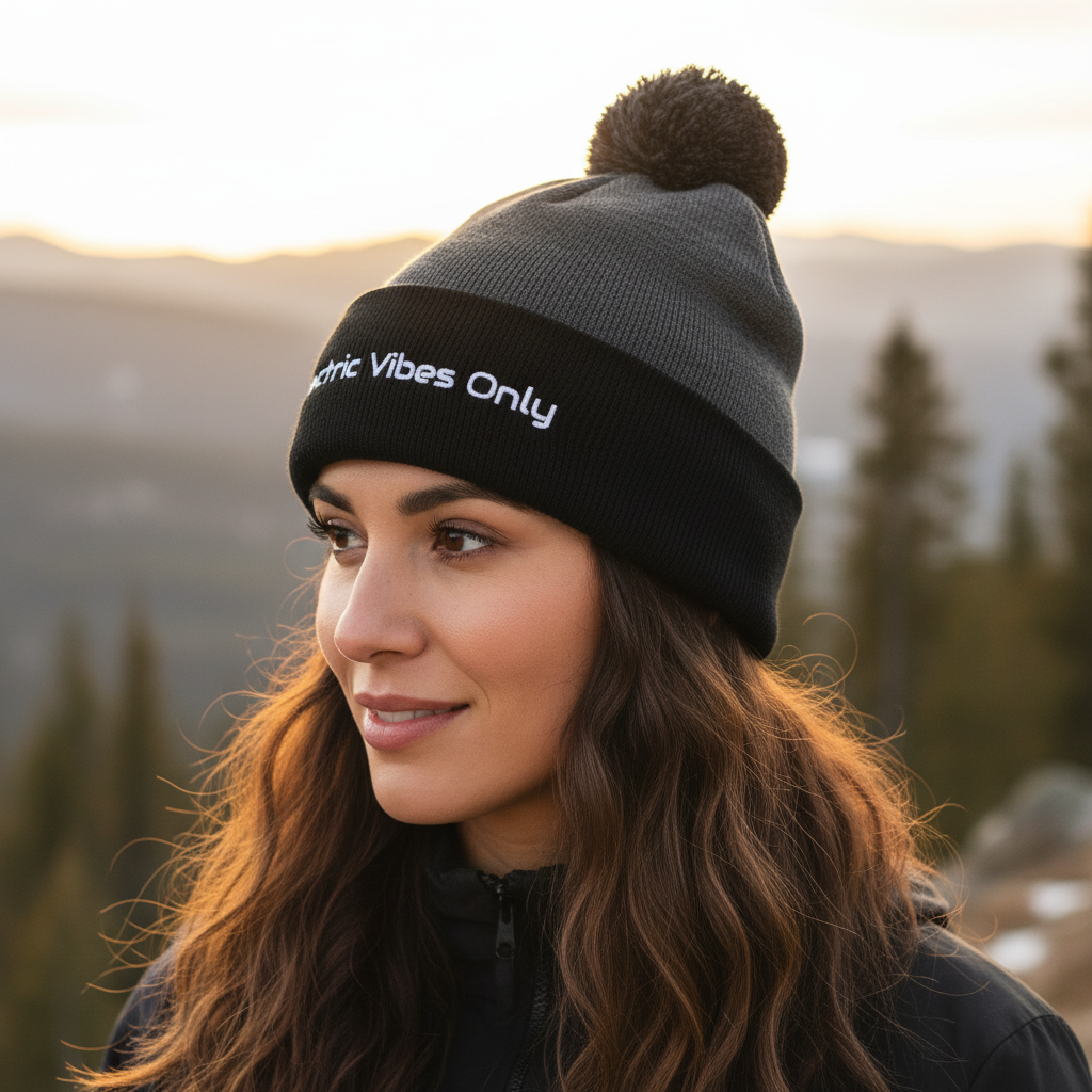 Pom-Pom Beanies Built For E-Bike Riders | Electric Vibes Only