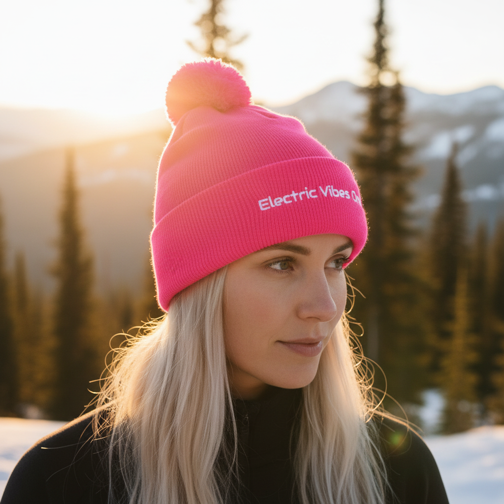 Pom-Pom Beanies Built For E-Bike Riders | Electric Vibes Only