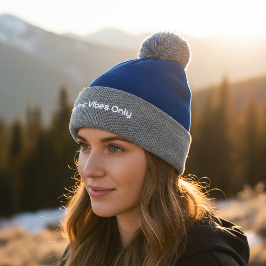 Pom-Pom Beanies Built For E-Bike Riders | Electric Vibes Only