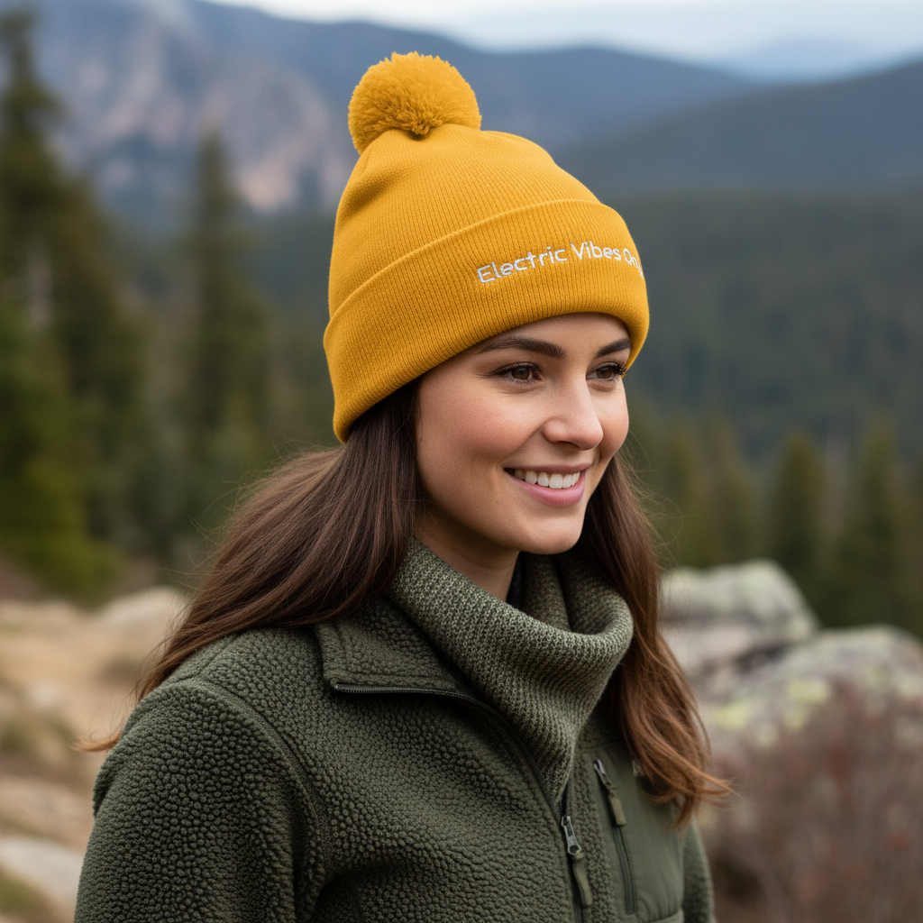 Pom-Pom Beanies Built For E-Bike Riders | Electric Vibes Only
