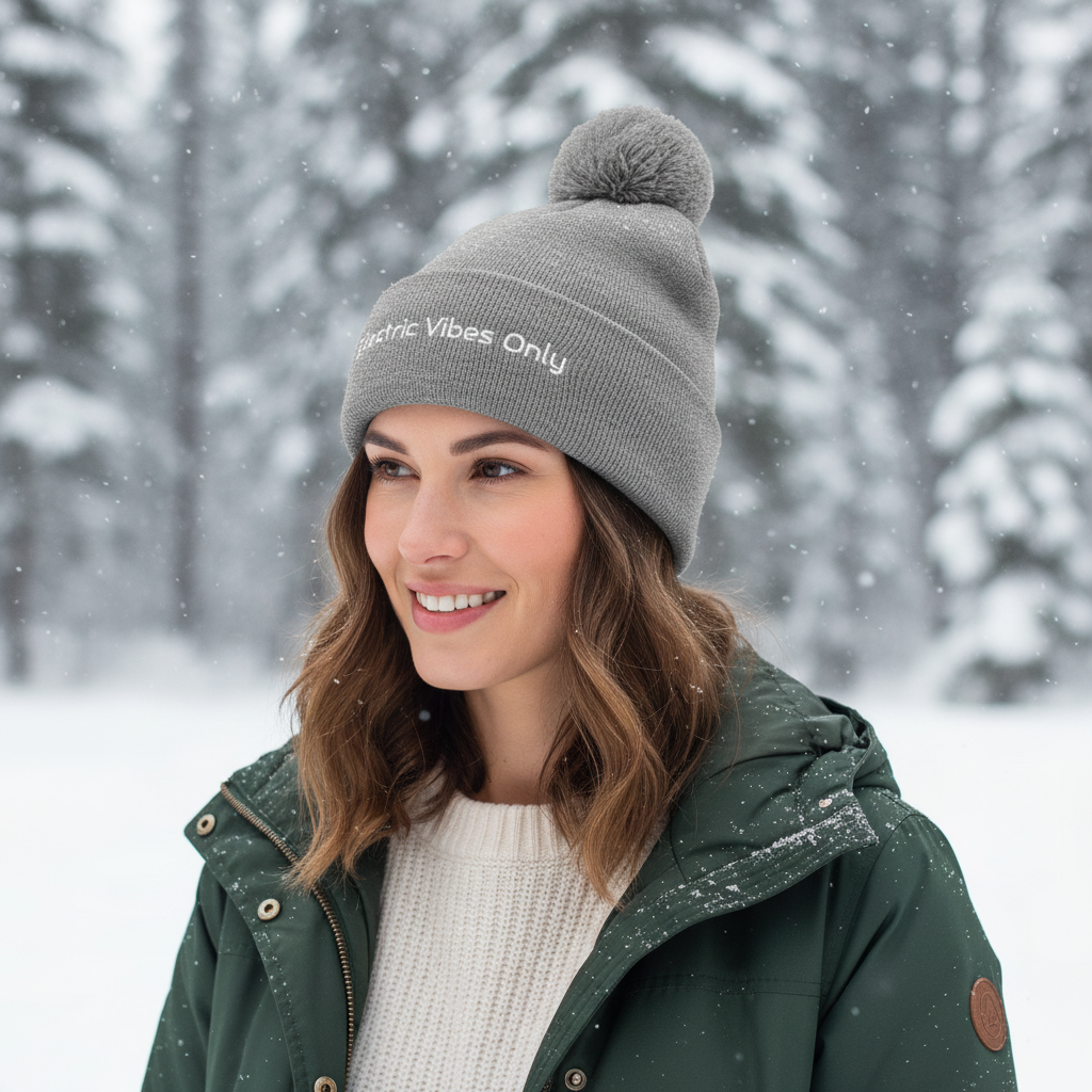 Pom-Pom Beanies Built For E-Bike Riders | Electric Vibes Only